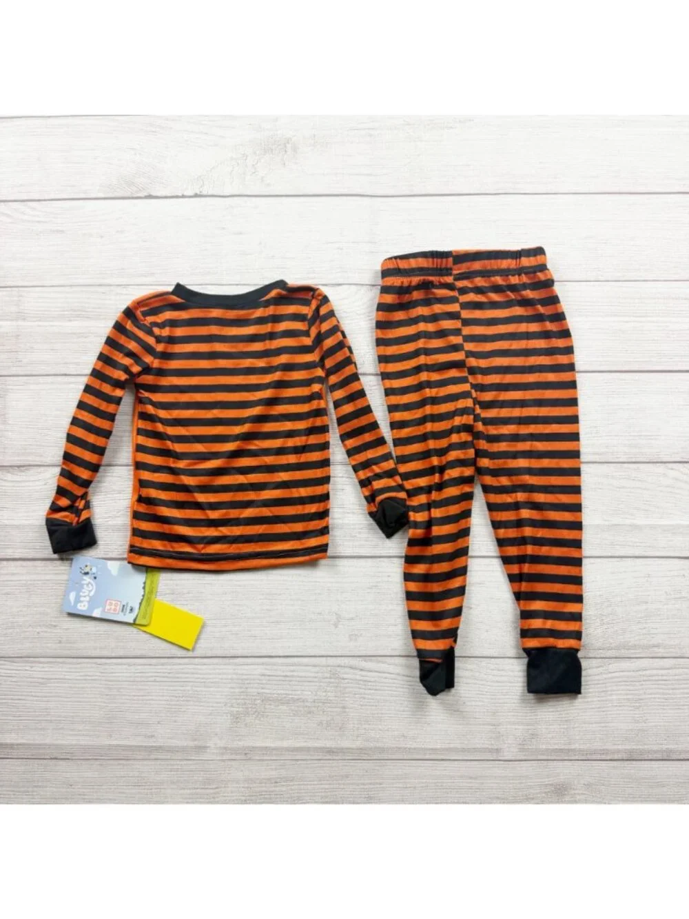 Bluey Toddler Halloween Pajama Set Stripes Pumpkin Graphic NWT 3T